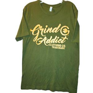 Grind Addict Clothing Co. Army Green Short Sleeve Large Graphic Tshirt Sf Pf Hom